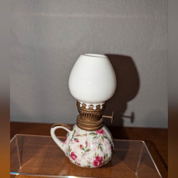 Lefton Rose Chintz Finger Lamp 686R Vintage - Picture 4 of 12